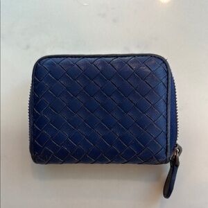 Bottega Veneta Compact Zip Around Leather Wallet